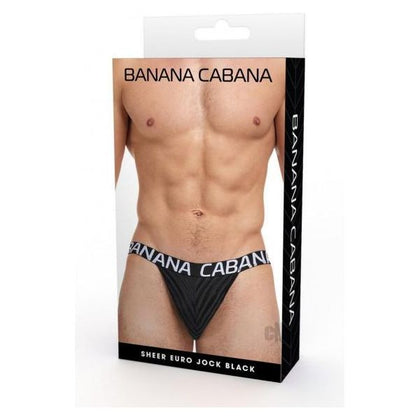 Banana Cabana Sheer Jock Md/lg Black