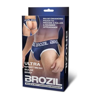 Brozil Open Back Mesh Brief S/m Nvy