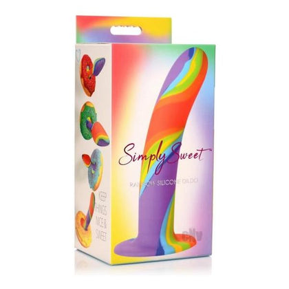 FriskyFox Rainbow Silicone Dildo - Model RSD-01 - Unisex G-Spot / P-Spot / A-Spot Pleasure Toy in Vibrant Rainbow