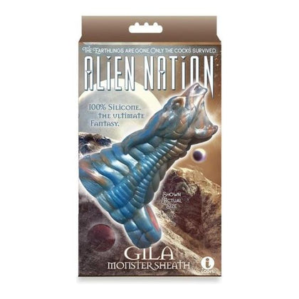 Alien Nation Sensual Silicone Gila Sheath - Model GSCS-001 - Unisex Cock Sheath Enhancer for Genital Pleasure - Deep Blue - Adult Naughty Store