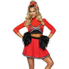 Sultry Red Varsity Babe 3pc Set - XS - Adult Naughty Store