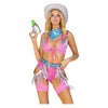 Space Cowgirl 4pc Set Xs Multicolor - Adult Naughty Store