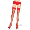 Lycra Indust Fishnet Thigh Hi Os Red