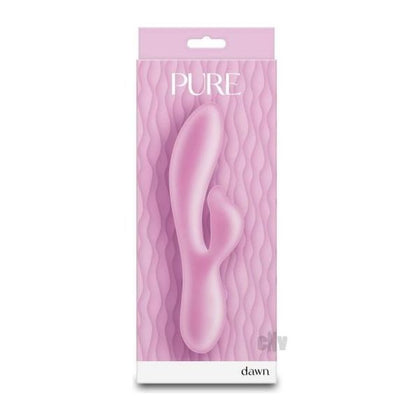 NS Novelties Pure Dawn Pink Dual-Layered Silicone Rechargeable Rabbit Vibrator - Model D3 - For Women - Clitoral and G-Spot Stimulation - Translucent Pink - Adult Naughty Store