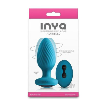 INYA Alpine 2.0 Teal Remote-Controlled Gyrating Butt Plug for All Genders - Adult Naughty Store