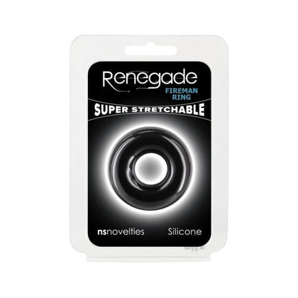 Renegade Liquid Silicone Fireman Ring Small - Model 001B for Men, Enhancing Pleasure and Performance, Black - Adult Naughty Store