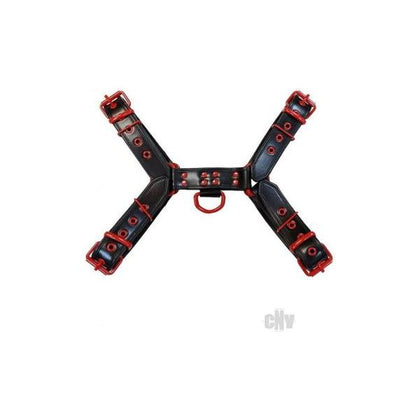 Leather O T Harness Blk/red Md