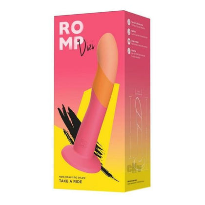 ROMP Dizi 7-Inch Curved Prostate and G-Spot Pink/Orange Unisex Pleasure Toy