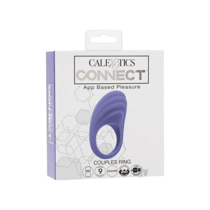 CalExotics Connect Couples Ring - App-Controlled Silicone Vibrating Cock Ring - Model Number 753-XS - Unisex - Enhances Pleasure - Black