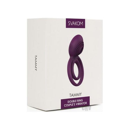 Svakom Tammy Purple Dual-Ring Clitoris Stimulating Couple's Vibrating Penis Ring 🌟