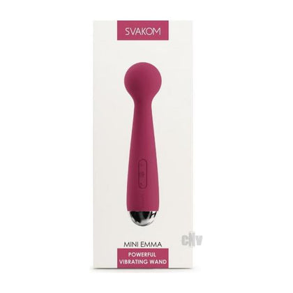 Svakom Clitoris Wand Vibrator Mini Emma - Ultra Soft Flexible Stimulator for Women - Splashproof - Pastel Pink