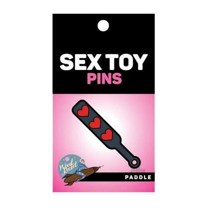 Introducing the Sultry Hearts Seduction Enamel Lapel Pin by Sultry Hearts - Enamel Lapel Pin Model S01: Unisex Heart Paddle Pleasure Enhancer in Seductive Red - Adult Naughty Store