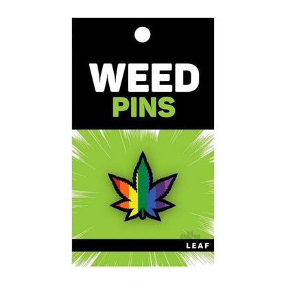 🌈 High-Quality Rainbow Leaf Enamel Pin for Cannabis Enthusiasts 🍁 - Adult Naughty Store