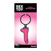 Pink Dildo Enamel Keychain - Miniature Model x1 for All Genders - Keychain Accessory for Intimate Play - Candy Pink - Adult Naughty Store