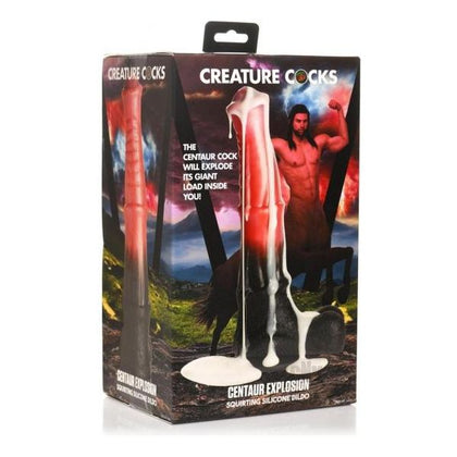 Creature Cock Fantasy Centaur Explosion Dildo Model X-69 | Unisex | Internal Stimulation | Peach and Black