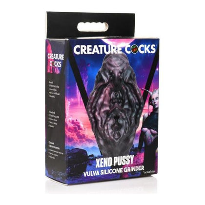 Creature Cock Xeno Multicolor Textured Alien Vulva Grinding Toy for Vulva-owners, Red & Black