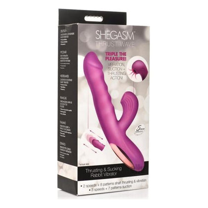 Shegasm Thrust Wave Vibrator Purple - Adult Naughty Store