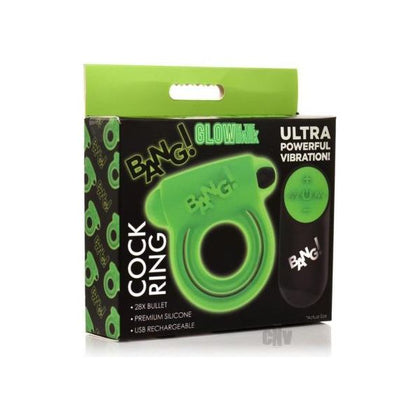 Glowing Passion 28x Gitd Remote-Controlled Vibrating Cock Ring - Adult Naughty Store