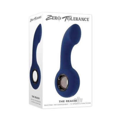Zt Reach Blue Prostate Vibrating Plug Model ZT125 - Men's G-Spot Stimulation in Navy Blue