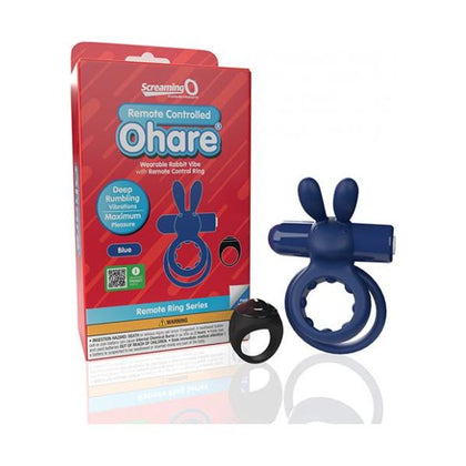 Screaming O Ohare Remote Controlled Vibrating Ring  - Blue