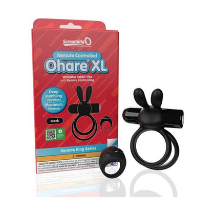 Screaming O Ohare Remote Controlled Vibrating Ring - Xl Black