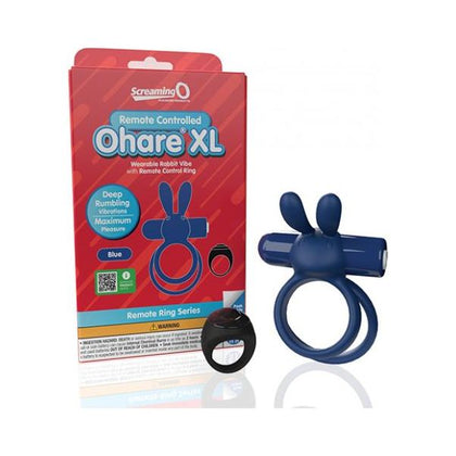 Screaming O Ohare Remote Controlled Vibrating Ring - Xl Blue