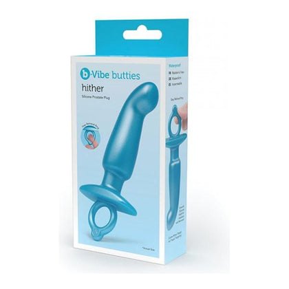 Introducing the b-Vibe Butties Hither Seductive Waves Blue Tapered Prostate Plug - Model SBH-001, Unisex P-spot or G-spot Silicone Pleasure Toy - Adult Naughty Store