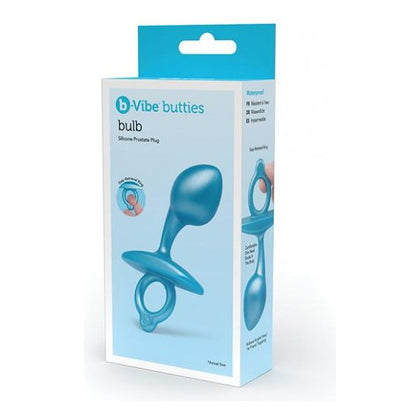 Introducing the b-Vibe Butties Bulb Tapered Prostate Plug Model B100 for Men - Blue Enjoyment - Adult Naughty Store