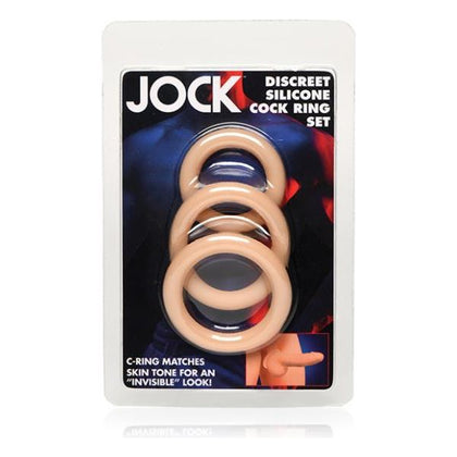 Curve Toys Jock Silicone Cock Ring Set Of 3 - Light
