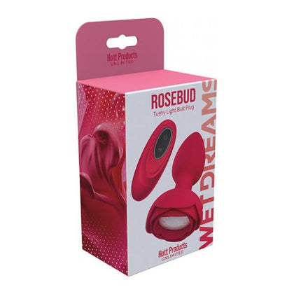 Rosebud Tushy Light Up Butt Plug - Red - Adult Naughty Store