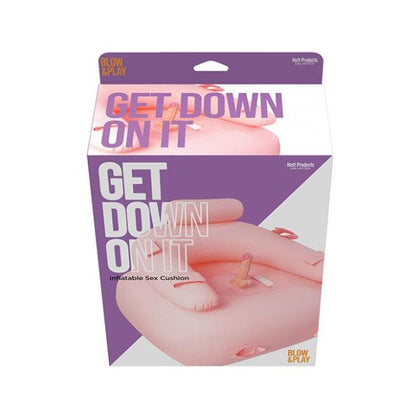 Get Down On It Inflatable Cushion W/remote Controlled Dildo & Wrist/leg Strap - Adult Naughty Store