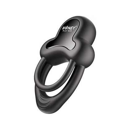 Anello Vibrating Double Cock Ring W/clitoral Stimulator - Black - Adult Naughty Store