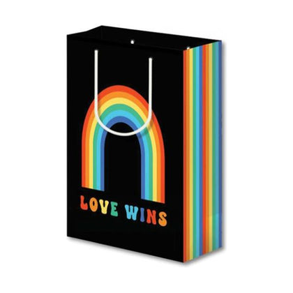 Love Wins Pride Large Gift Bag: Festive Gender-Neutral Large Gift Bag for Naughty Surprises, Model: NA/B4, Multicolour