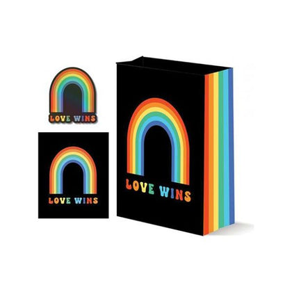 Love Wins Pride Set - Pride Collection Greeting Card, Sticker & Large Gift Bag