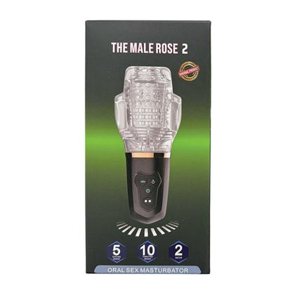 Introducing the Ultimate Pleasure Experience: The Male Rose 2 Sucking & Vibrating Blow Job Sucker in Black for Men - Explore 10 Powerful Vibration Modes and 5 Intense Sucking Modes for Mind-B - Adult Naughty Store