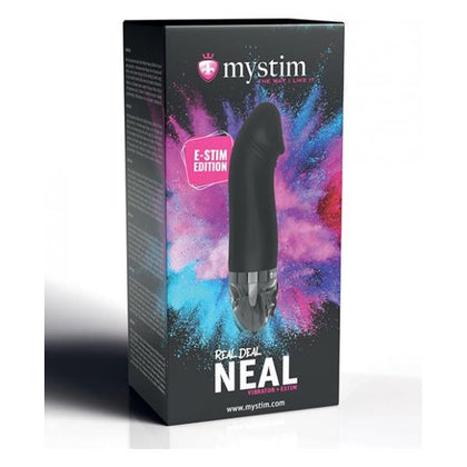 Introducing the Mystim Real Deal Neal Estim Realistic Vibrator - Black - Adult Naughty Store