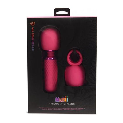 Sensuelle Harlow Mini Wand Vibrator with Masturbator Attachment - Model H001, Unisex, Full-body & Masturbation, Pink - Adult Naughty Store