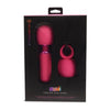 Sensuelle Harlow Mini Wand Vibrator with Masturbator Attachment - Model H001, Unisex, Full-body & Masturbation, Pink