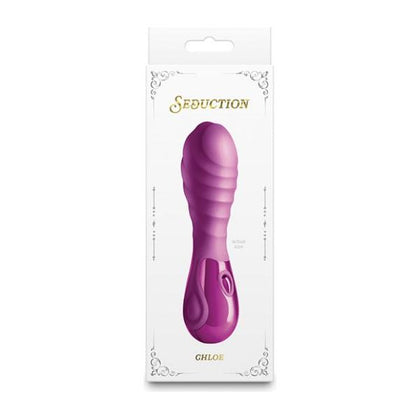 Seduction Chloe Metallic Pink Compact Silicone Vibe - Stimulate Euphoric Sensations for All Erotic Areas - 3 Speeds/7 Functions - Rechargeable - Water Resistant - Suitable for All Lubricants