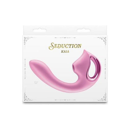 Seduction Kaia Fluttering Clitoral Stimulator and G-Spot Vibrator - Model Kaia, Metallic Pink - Women's Dual Pleasure Toy