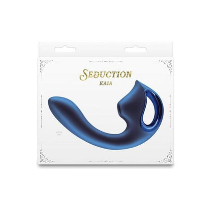 Seduction Kaia - Metallic Blue Posable Air Pulse Clitoris Stimulator & G-Spot Vibrator (3 Speeds / 12 Functions) - Female Pleasure