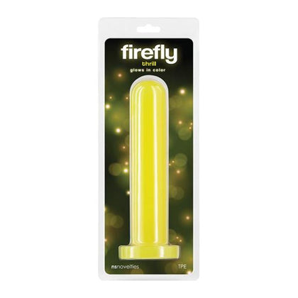 Firefly Thrill Glow In The Dark Dildo - Large - Yellow - Adult Naughty Store