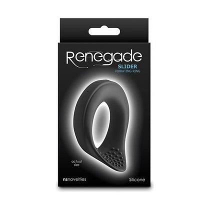 Renegade Slider Vibrating Cock Ring - Black - Adult Naughty Store