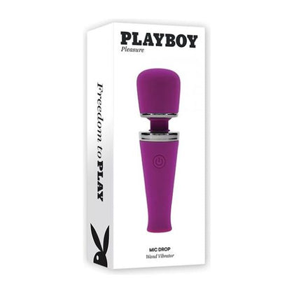 Playboy Pleasure Mic Drop Petite Wand Vibrator - Fuschia