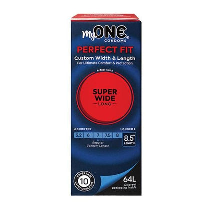 MyONE Custom Fit Super Wide & Long Condoms - Pack of 10 for Men - Enhance Pleasure - Black