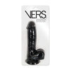 Vers Liquid Silicone Suction Dildo - Black - Adult Naughty Store