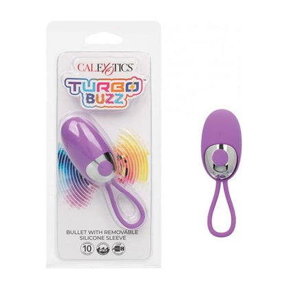 Turbo Buzz Bullet Stimulator W/removable Silicone Sleeve - Purple