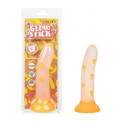 Serenity Sensations Glow Stick Mushroom Suction Cup Glow-In-The-Dark Dildo - Model 2021 - Unisex - G-Spot and Prostate Stimulation - Yellow