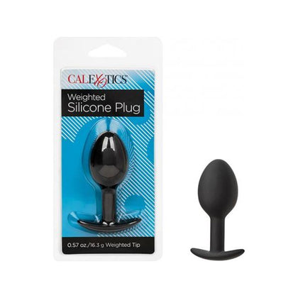 Weighted Silicone Anal Plug - Black
