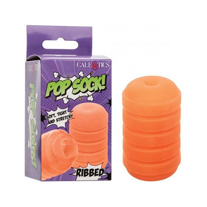 Pop Sock Ribbed Masturbator - Orange